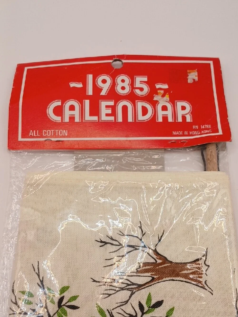 Vintage 1985 Calendar Wall Hanging Tea Dish Towel